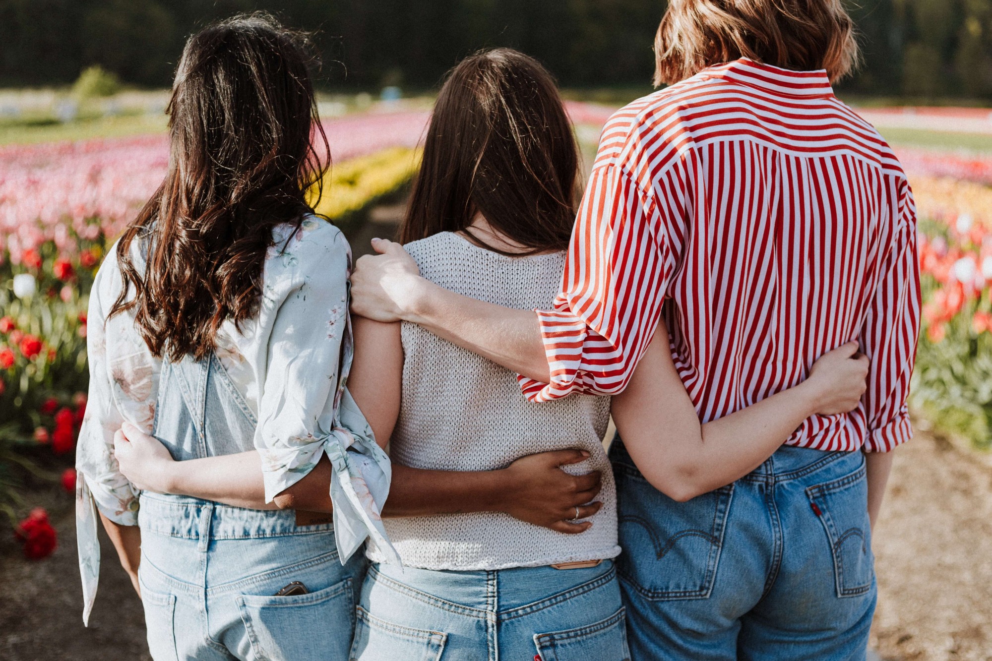 Women hugging